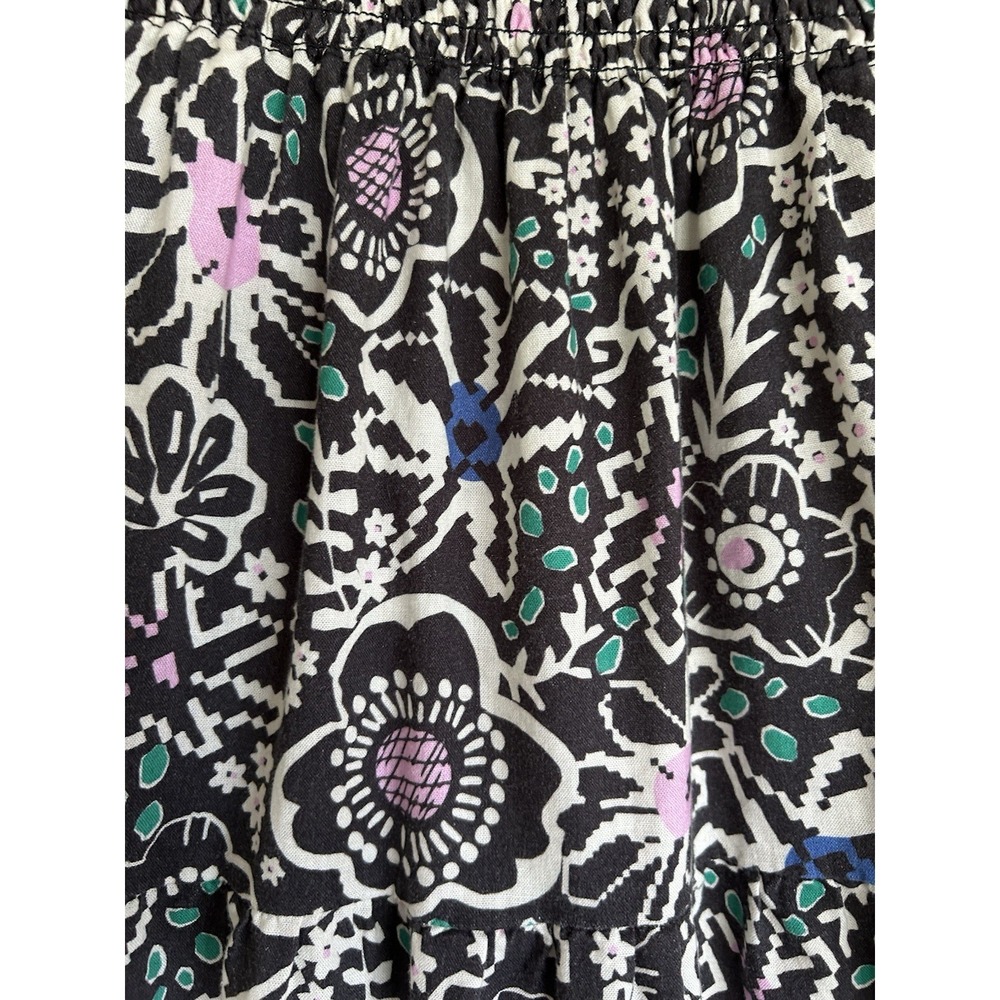 Marine Layer Corinne Tencel Linen Smocked Waist Boho Hippie Print Maxi Skirt XS - Picture 3 of 5